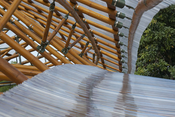 Bamboo Wave pavilion by Leiman Pelton